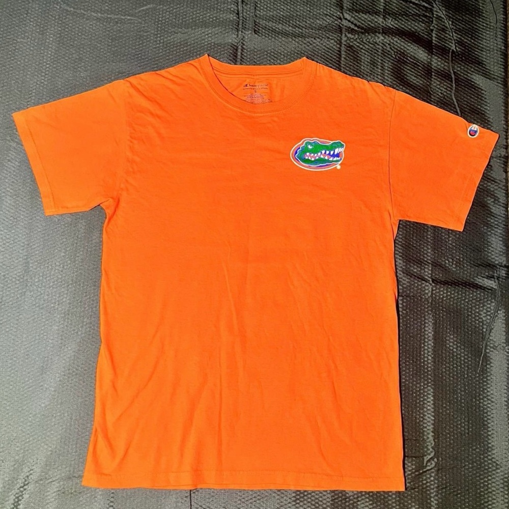 Florida Gators NEW Sz S Orange Short Sleeve Embroidered Shirt  front & Back logo